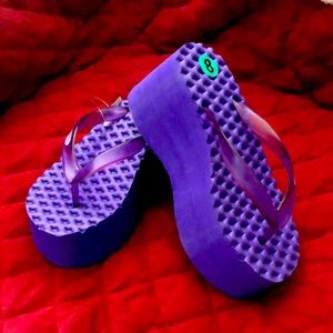 Platform Foam Slippers - Purple